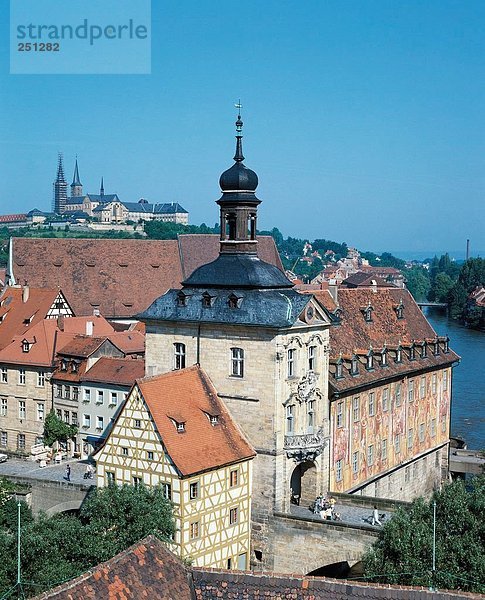 10125819,  Old Town,  Bamberg,  Dächer,  Deutschland,  Europa,  Bayern,  Rathaus,  Überblick,  UNESCO,  kulturelle Erbe von Welt