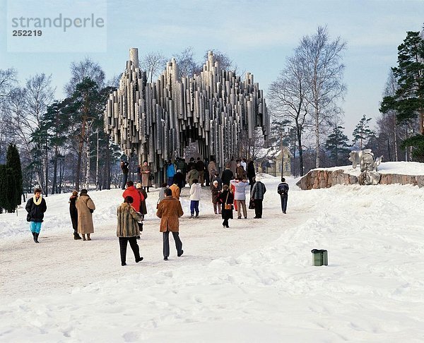 10100709,  Finnland,  Helsinki,  Sibelius,  Denkmal,  Sibeliusdenkmal,  winter