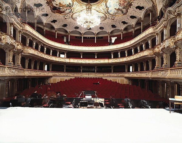 Zuschauerraum, Bühne Theater, Bühnen, leer, Europa, Stadt, Großstadt, Oper, Schweiz, Zürich