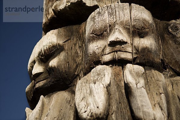 Detail,  der Totempfahl,  Hazelton,  British Columbia,  Kanada