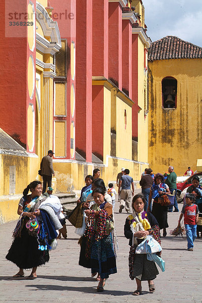 Mexiko,  Chiapas,  San Cristobal de lesen Casas,  Kathedrale,  Maya,  Kinder,  Kind Beschäftigung,  Straße Salesclerks Local
