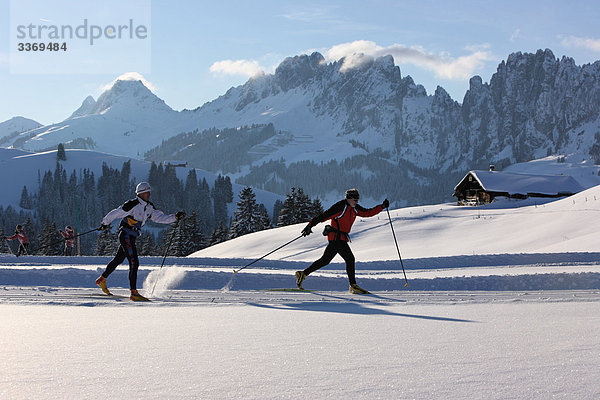 Wintersport, Berg, Winter, Sport, Mensch, Skisport, zwei Personen, 2, Kanton Bern, Skilanglauf, Schnee, Schweiz