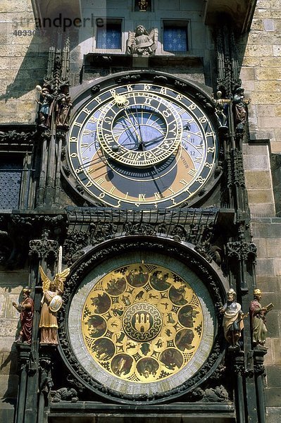 Astronomische,  Zeit,  Uhr,  Tschechische,  Dial,  Figuren,  Hall,  Holiday,  Landmark,  Metall,  alte,  Teile,  Prag,  Republik,  Skulptur,  Statue
