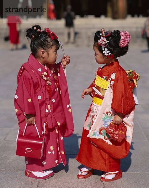 15.,  Asien,  Kinder,  Festival,  fünf,  von,  Mädchen,  Holiday,  Honshu,  Japan,  Kimono,  Landmark,  Modell,  November,  veröffentlicht,  sieben,  Sh