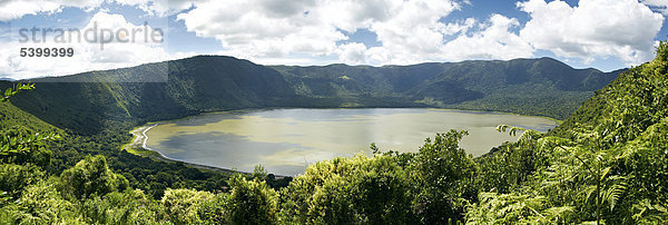 Panorama,  Empakai oder Empakaai Krater,  Vulkan,  Ngorongoro Conservation Area,  Tansania,  Afrika