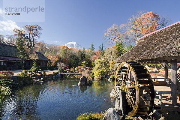 Japan,  November,  Asien,  Berg Fuji,  Dorf,  Oshino,  Masuno-Ya wachen,  Garten,  Teich,  Waterwheel,  Idylle,  Asien