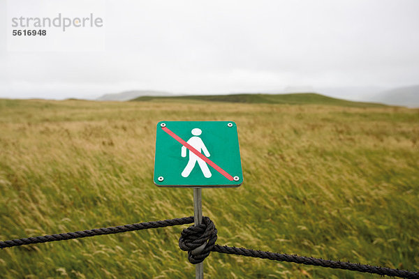 Kein Wegweiser zum Umweltschutz im Naturschutzgebiet,  Halbinsel DyrhÛlaey,  Island