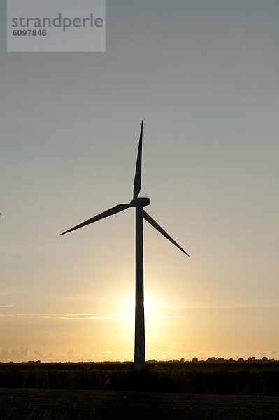 Windturbine, Windrad, Windräder, Ländliches Motiv, ländliche Motive, Silhouette, niederländisch