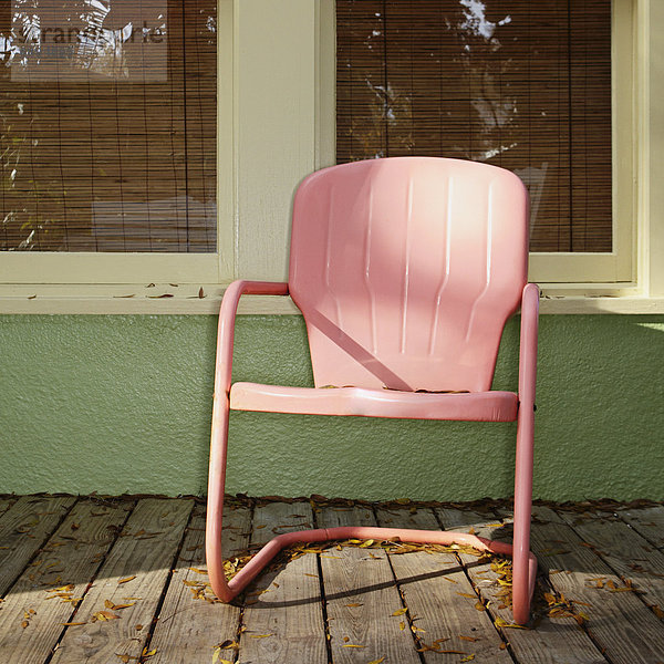 Stuhl, Vordach, pink, Metall