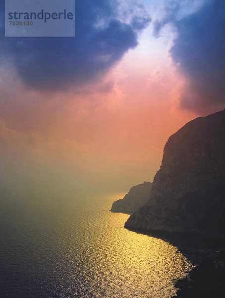 Sonnenuntergang , Beleuchtung,  Licht , Küste , Capri , Italien , Stimmung