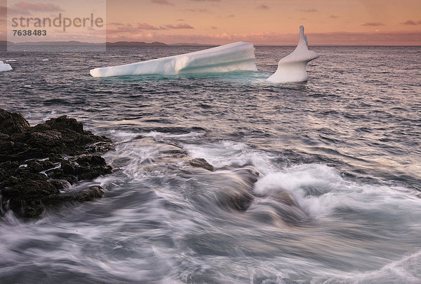 Eisberg , Sonnenuntergang , fließen , Eis , Natur , Neufundland , Twillingate , Kanada