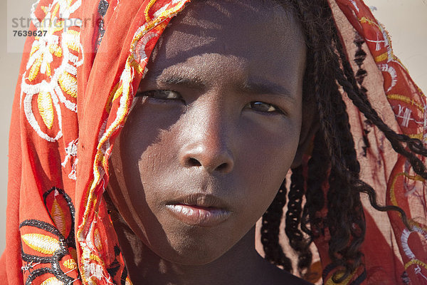 Landwirtschaft , Kopftuch , Mädchen , Afrika , Dschibuti