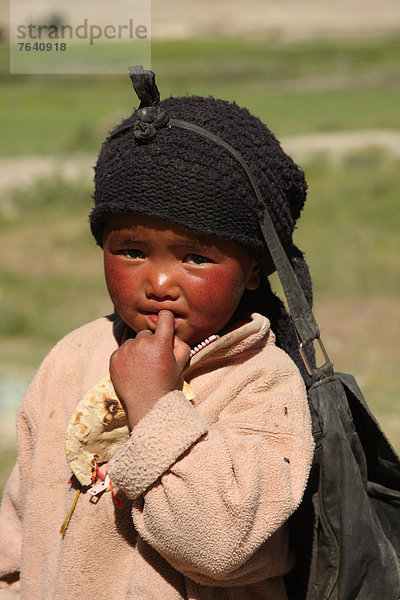 Portrait , Kind , Mensch , Ethnisches Erscheinungsbild , Mädchen , Asien , Indien , Ladakh