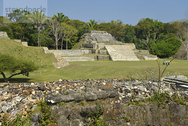 pyramidenförmig,  Pyramide,  Pyramiden , Ausgrabungsstätte , Indianer , Mittelamerika , Belize , Maya , Pyramide