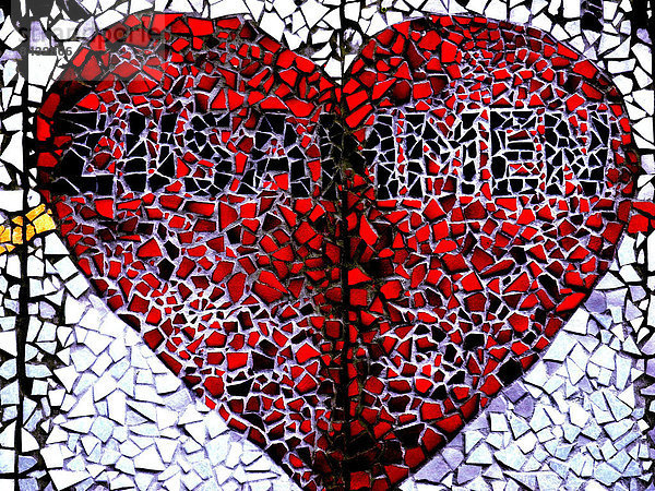 Stein , Liebe , Konzept , Symbol , rot , herzförmig,  Herz , Mosaik