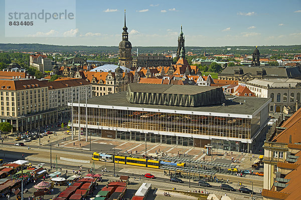 Panorama , Europa , Kirche , Kulturpalast , Dresden , Deutschland , Sachsen