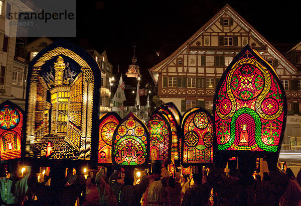 Europa, Fest, festlich, Tradition, Nacht, Beleuchtung, Licht, Folklore, Schweiz, Zentralschweiz