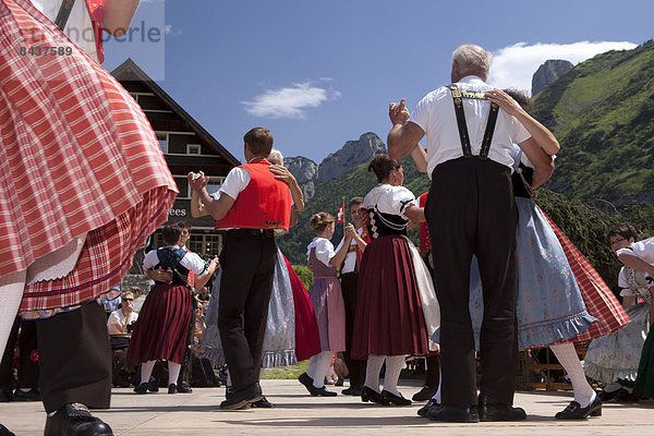 Europa, Berg, Tradition, Party, tanzen, See, Alpen, Folklore, Bergsee, Schweiz