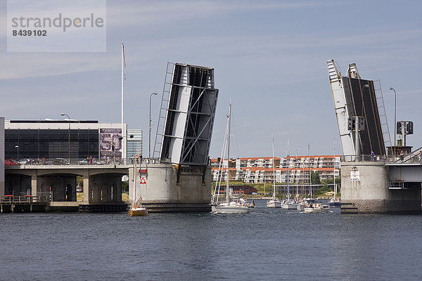 Zugbrücke , Fischereihafen,  Fischerhafen , Hafen , Europa , niemand , Stadt , Großstadt , Boot , Brücke , Dänemark , dänisch