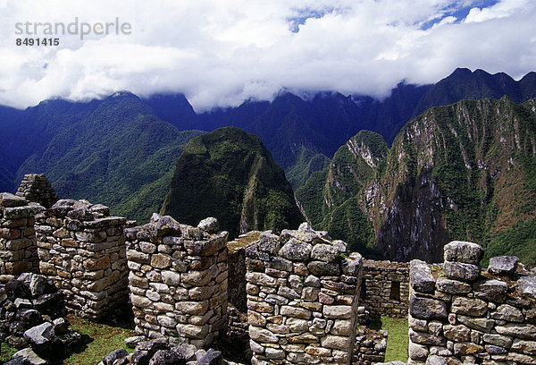 Tal , Ruine , Ansicht , Urubamba , Zitadelle , Inka , Peru , Südamerika