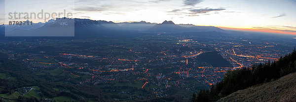 Panorama , Berg , Sonnenuntergang , Stadt , Großstadt , Österreich , Stimmung , Salzburg