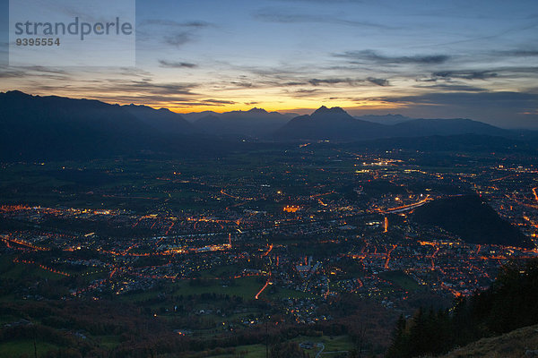 Panorama, Abend, Sonnenuntergang, Stadt, Großstadt, Österreich, Stimmung, Salzburg