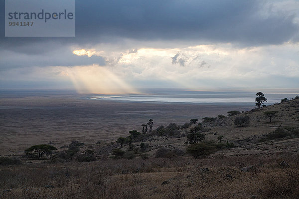 Ostafrika, Landschaftlich schön, landschaftlich reizvoll, Beleuchtung, Licht, Landschaft, Sonnenaufgang, Reise, See, Naturschutzgebiet, Afrika, Stimmung, Ngorongoro Crater, Tansania