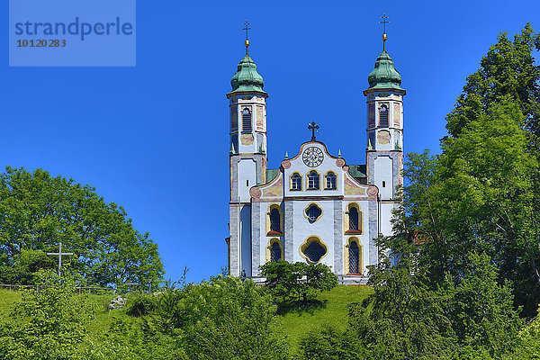 Heilig-Kreuz-Kirche,  Kalvarienberg,  Bad Tölz,  Oberbayern,  Bayern,  Deutschland,  Europa