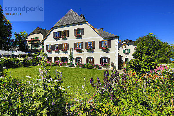 Gasthaus zur Linde,  Fraueninsel,  Chiemsee,  Oberbayern,  Bayern,  Deutschland,  Europa