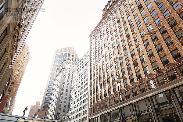 USA,  New York City,  Fassaden von Hochhäusern