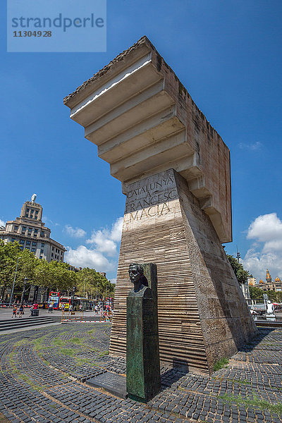 Spanien,  Katalonien,  Barcelona-Stadt,  Catalunya-Platz,  Francesc Macia-Denkmal