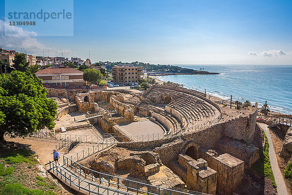 Spanien,  Katalonien,  Stadt Tarragona,  Römisches Amphitheater,  UNESCO-Welterbe