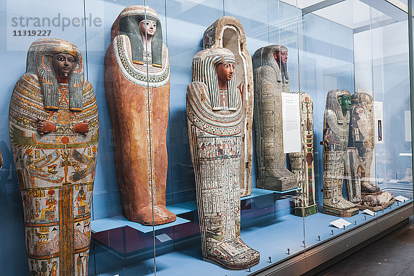 England,  London,  Britisches Museum,  Ausstellung von ägyptischen Mumien