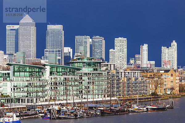 England,  London,  Canary Wharf und Docklands Skyline