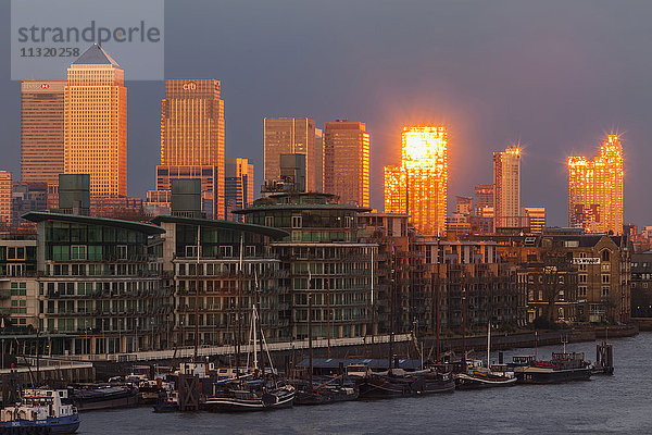 England,  London,  Canary Wharf und Docklands Skyline
