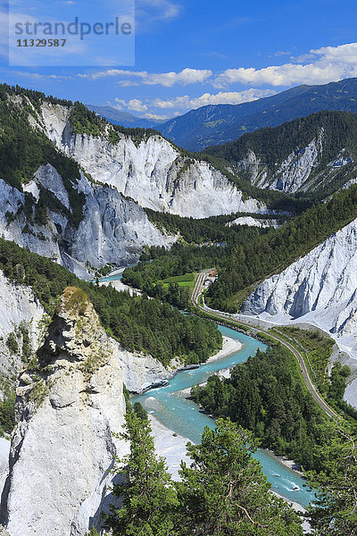 Rheinschlucht in Graubünden,  Schweiz