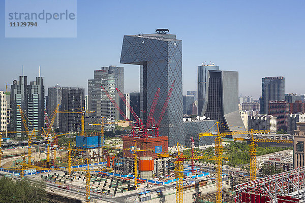 Skyline des Guomao-Distrikts in Peking