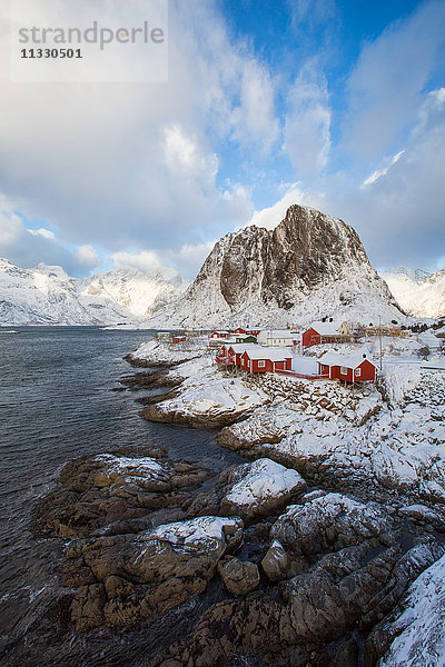 Landschaft im Winter auf den Lofoten,  Norwegen