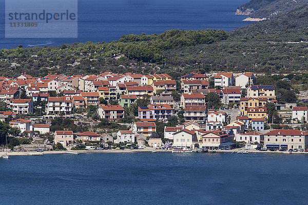 Blick auf den Hafen von Cres,  Insel Cres,  Kroatien,  Kvarner Bucht