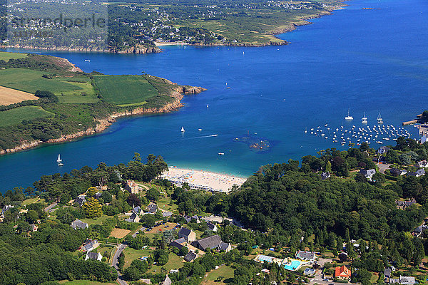 Frankreich,  Bretagne,  Morbihan. Luftaufnahme. Port-Manec'h