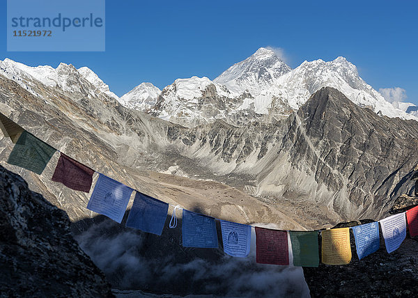 Nepal,  Himalaya,  Khumbu,  Everest-Region,  Everest,  Nuptse,  Cholatse aus Gokyo Ri