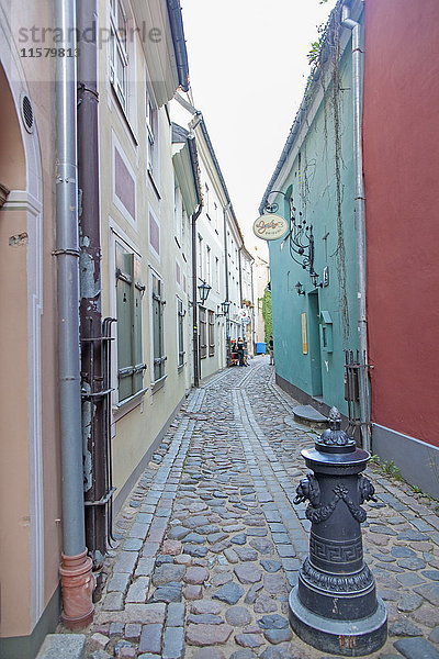 Straße in der Altstadt von Riga,  Lettland