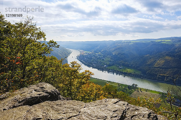 Deutschland,  Bayern,  Blick von Ebenstein über die Donau Richtung Engelhartszell in Österreich