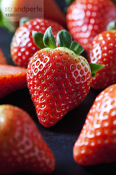 Erdbeeren,  Nahaufnahme