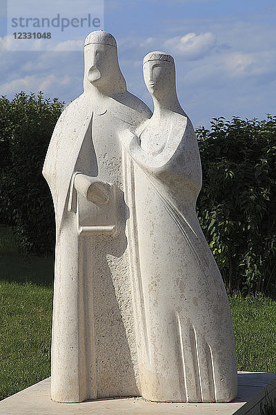 Ungarn,  Tihany,  König Andras I.,  Königin Anasztazia,  Statue