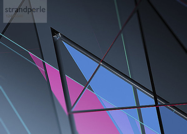 Transparente Dreiecke in abstrakten Hintergründen Muster