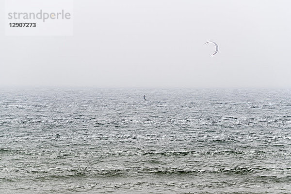Portugal,  kite surfer on the sea