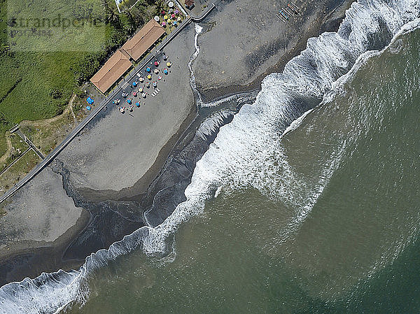 Indonesien,  Bali,  Luftaufnahme des Yeh-Gangga-Strandes