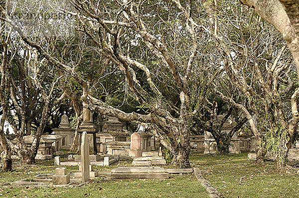 The old Protestant Cemetery in George Town,  Penang was the first christian cemetery on the island after the Prince of Wales Island Settlement was founded there by Captain Francis Light in 1786. It has the grave of Captain Francis Light and other early administrators and missionaries. It is now part of the George Town UNESCO World Heritage Site.