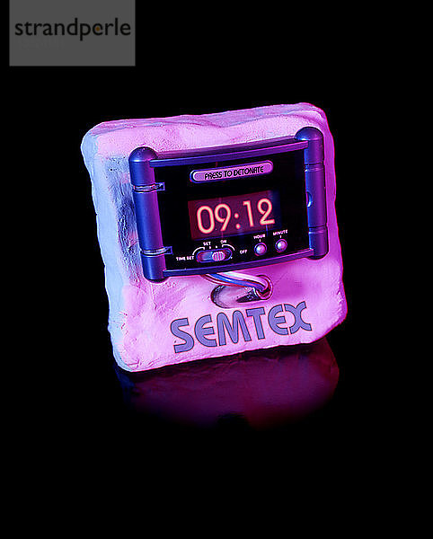 Generic Semtex (C4) bomb made from clay